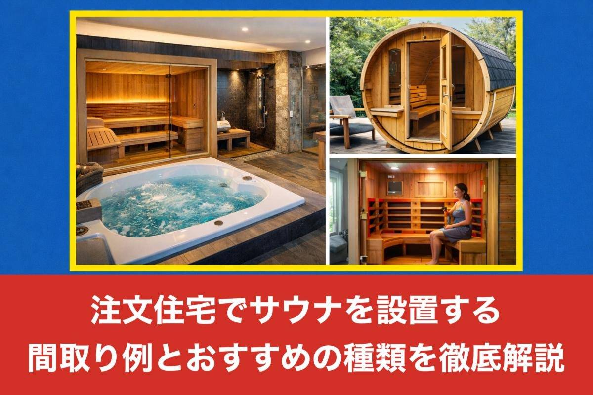 注文住宅でサウナを設置する間取り例とおすすめの種類を徹底解説